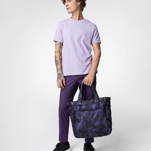 MZ Wallace Dark Blue Camo Bedford Air Bleecker Large Tote NWT
